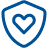 icon of a shield with a heart inside