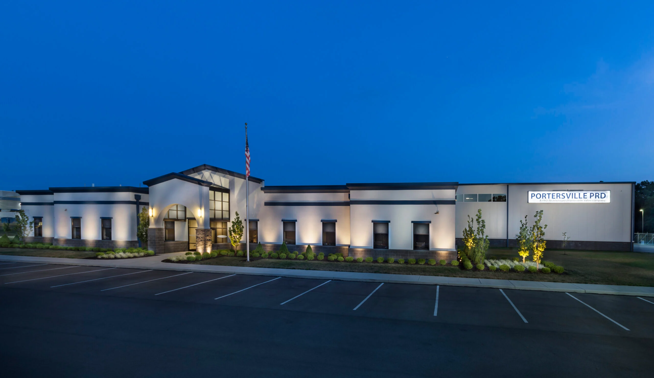 PortersvillePRDExteriorFinal New Castle Building At Night